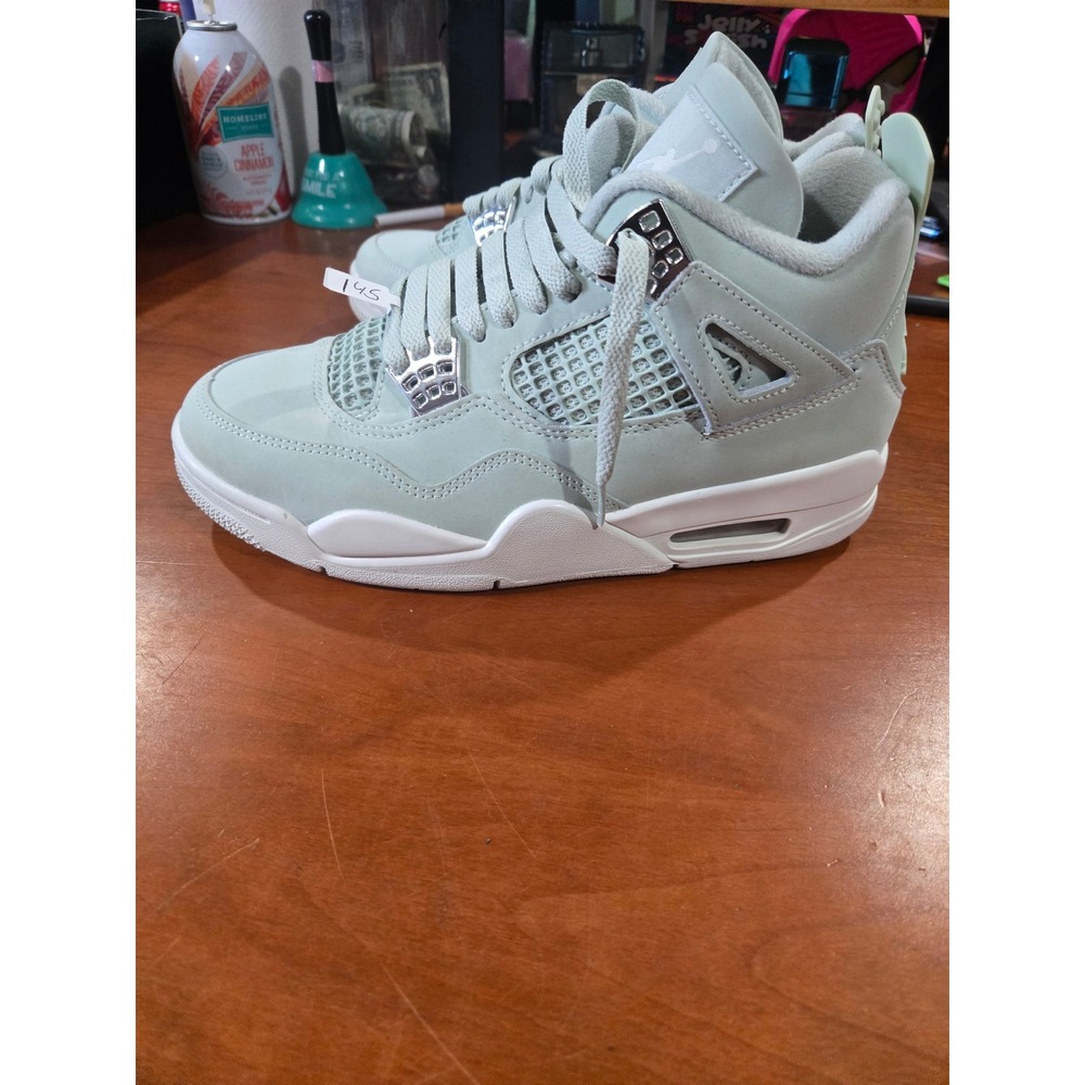 Nike Air Jordan 4 Retro GS Seafoam Oil Green White HV0823-003 Size 7Y